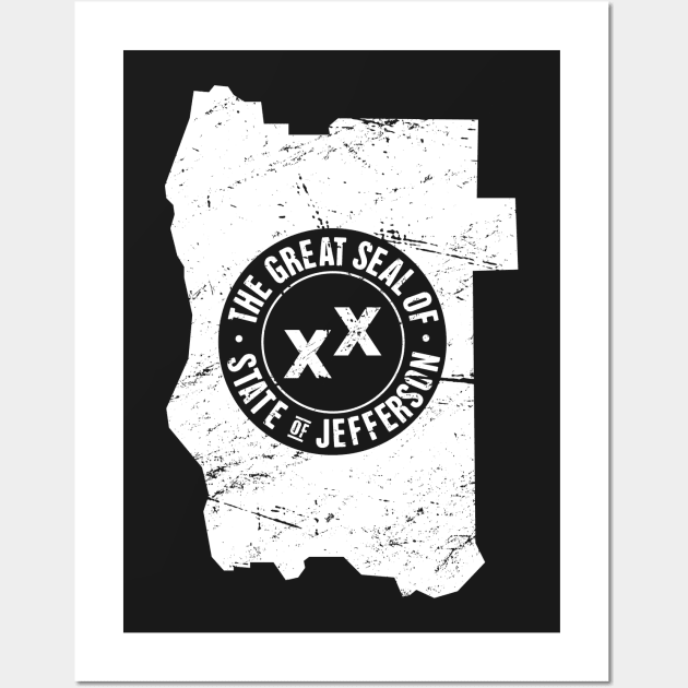 State Of Jefferson | Borders & Seal Wall Art by MeatMan
